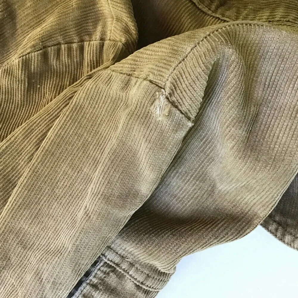 1970s Levi's Brown Corduroy Jacket Adult Medium Western Pocket Cut Yoke Vintage